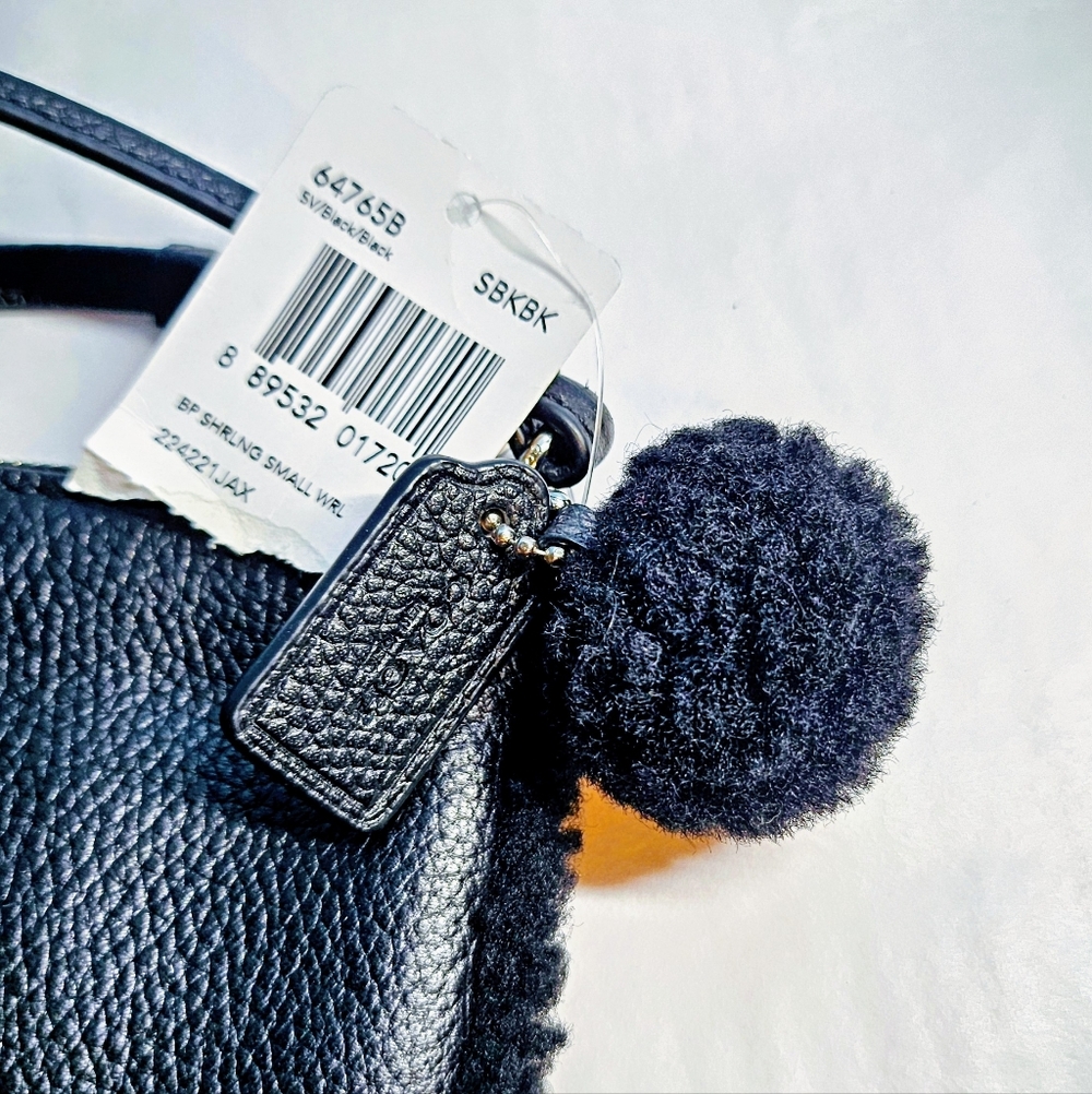 Coach Nolita Shearling Trim Wristlet - Picture 9 of 11